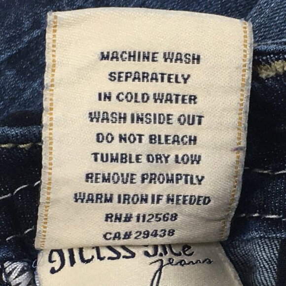 Miss Me Signature Bling Flap Pockets Low Rise Bootcut Jeans Womens Size 26 - Picture 6 of 7